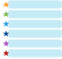 Image showing Star List Six blank business diagram illustration
