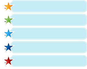 Image showing Star List Five blank business diagram illustration