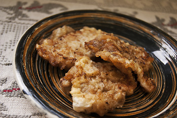 Image showing Fried meat on a plate