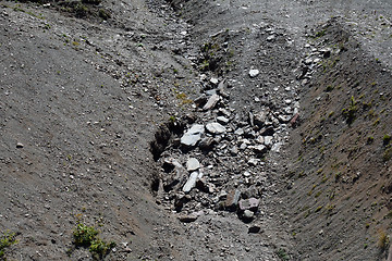 Image showing mountain road with gravel