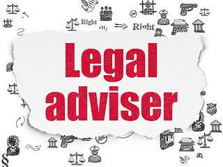 Image showing Law concept: Legal Adviser on Torn Paper background