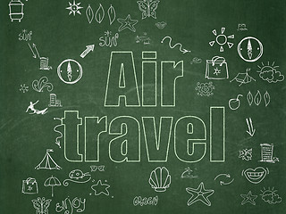 Image showing Tourism concept: Air Travel on School Board background