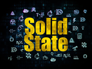 Image showing Science concept: Solid State on Digital background