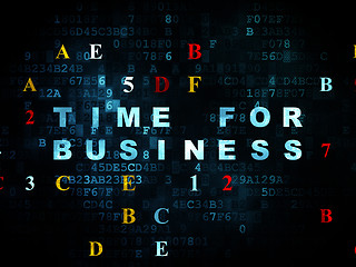 Image showing Timeline concept: Time for Business on Digital background