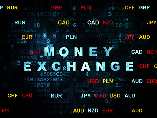 Image showing Currency concept: Money Exchange on Digital background