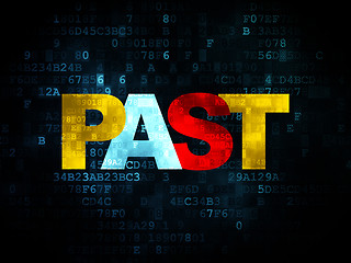 Image showing Time concept: Past on Digital background