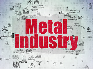 Image showing Industry concept: Metal Industry on Digital Paper background