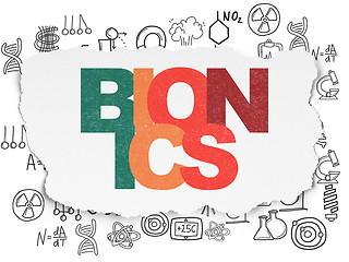 Image showing Science concept: Bionics on Torn Paper background