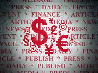 Image showing News concept: Finance Symbol on Digital Paper background