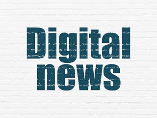 Image showing News concept: Digital News on wall background