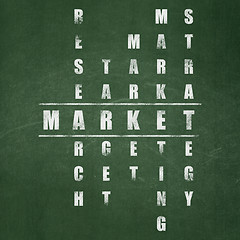 Image showing Advertising concept: word Market in solving Crossword Puzzle