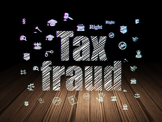 Image showing Law concept: Tax Fraud in grunge dark room