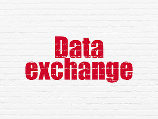 Image showing Information concept: Data Exchange on wall background
