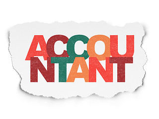 Image showing Money concept: Accountant on Torn Paper background