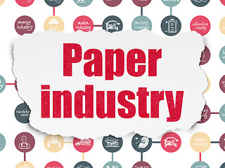 Image showing Manufacuring concept: Paper Industry on Torn Paper background