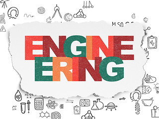 Image showing Science concept: Engineering on Torn Paper background