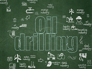 Image showing Industry concept: Oil Drilling on School Board background