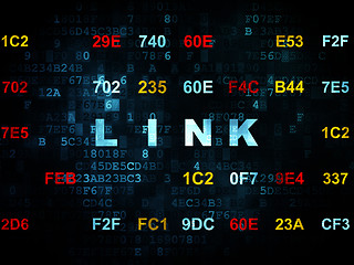 Image showing Web development concept: Link on Digital background