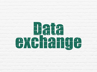 Image showing Data concept: Data Exchange on wall background