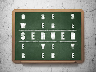 Image showing Web design concept: word Server in solving Crossword Puzzle