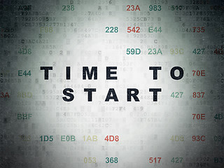 Image showing Timeline concept: Time to Start on Digital Paper background