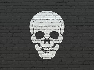 Image showing Healthcare concept: Scull on wall background