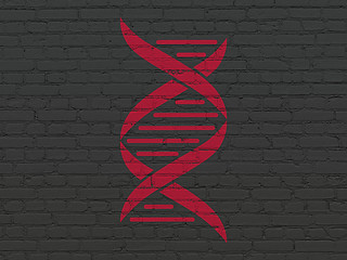 Image showing Healthcare concept: DNA on wall background