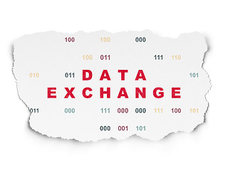 Image showing Information concept: Data Exchange on Torn Paper background