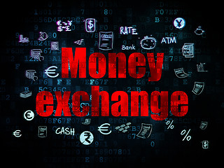 Image showing Money concept: Money Exchange on Digital background