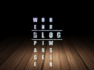 Image showing Web development concept: word Blog in solving Crossword Puzzle