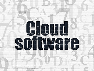 Image showing Cloud computing concept: Cloud Software on wall background