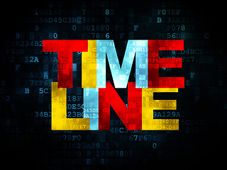 Image showing Timeline concept: Timeline on Digital background