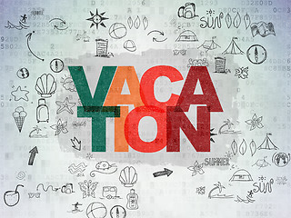 Image showing Tourism concept: Vacation on Digital Paper background