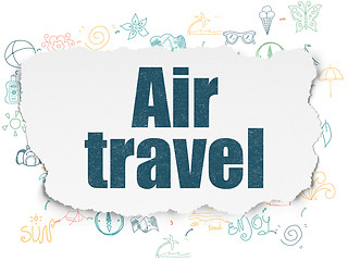 Image showing Tourism concept: Air Travel on Torn Paper background