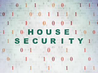 Image showing Safety concept: House Security on Digital Paper background