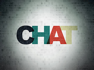 Image showing Web design concept: Chat on Digital Paper background