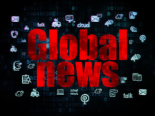 Image showing News concept: Global News on Digital background