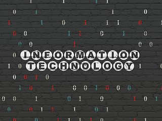 Image showing Data concept: Information Technology on wall background