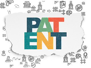 Image showing Law concept: Patent on Torn Paper background