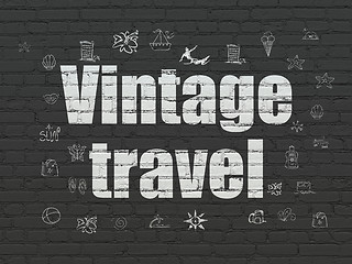 Image showing Tourism concept: Vintage Travel on wall background