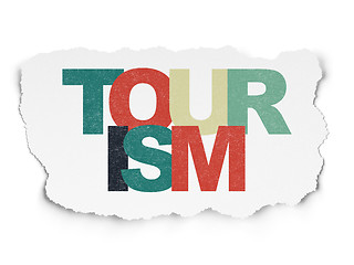 Image showing Travel concept: Tourism on Torn Paper background