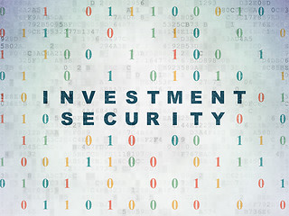 Image showing Privacy concept: Investment Security on Digital Paper background