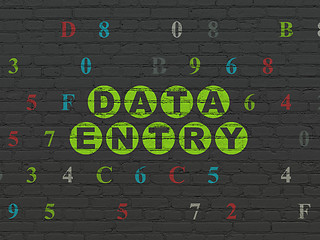 Image showing Data concept: Data Entry on wall background