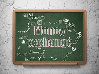 Image showing Money concept: Money Exchange on School Board background