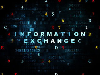 Image showing Data concept: Information Exchange on Digital background