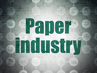 Image showing Manufacuring concept: Paper Industry on Digital Paper background