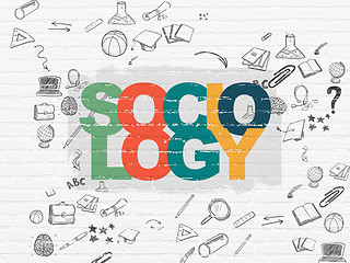 Image showing Education concept: Sociology on wall background