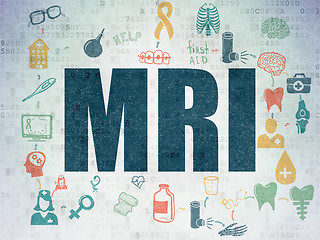 Image showing Health concept: MRI on Digital Paper background