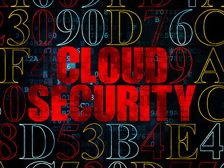 Image showing Cloud computing concept: Cloud Security on Digital background