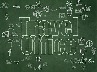 Image showing Travel concept: Travel Office on School Board background